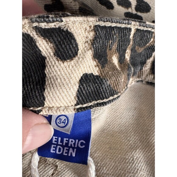 Aelfric Eden Leopard Jeans Size 34 Unisex Sizing Wide Leg - Picture 8 of 16